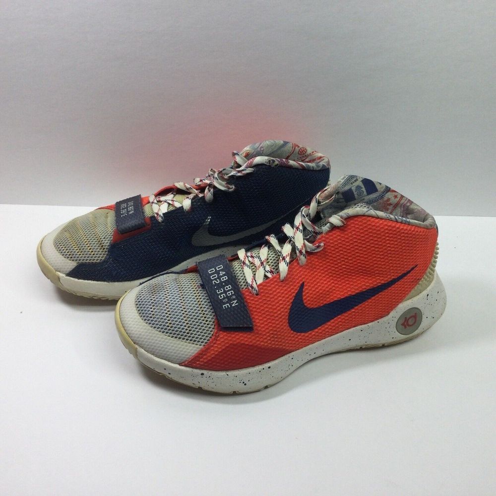 Nike KD Trey‎ 5 III Mens Basketball Shoes Size 9.5 Mesh-812558-990 Orange Blue
